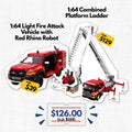[BUNDLE] Combined Platform Ladder + Light Fire Attack Vehicle (with Red Rhino Robot)