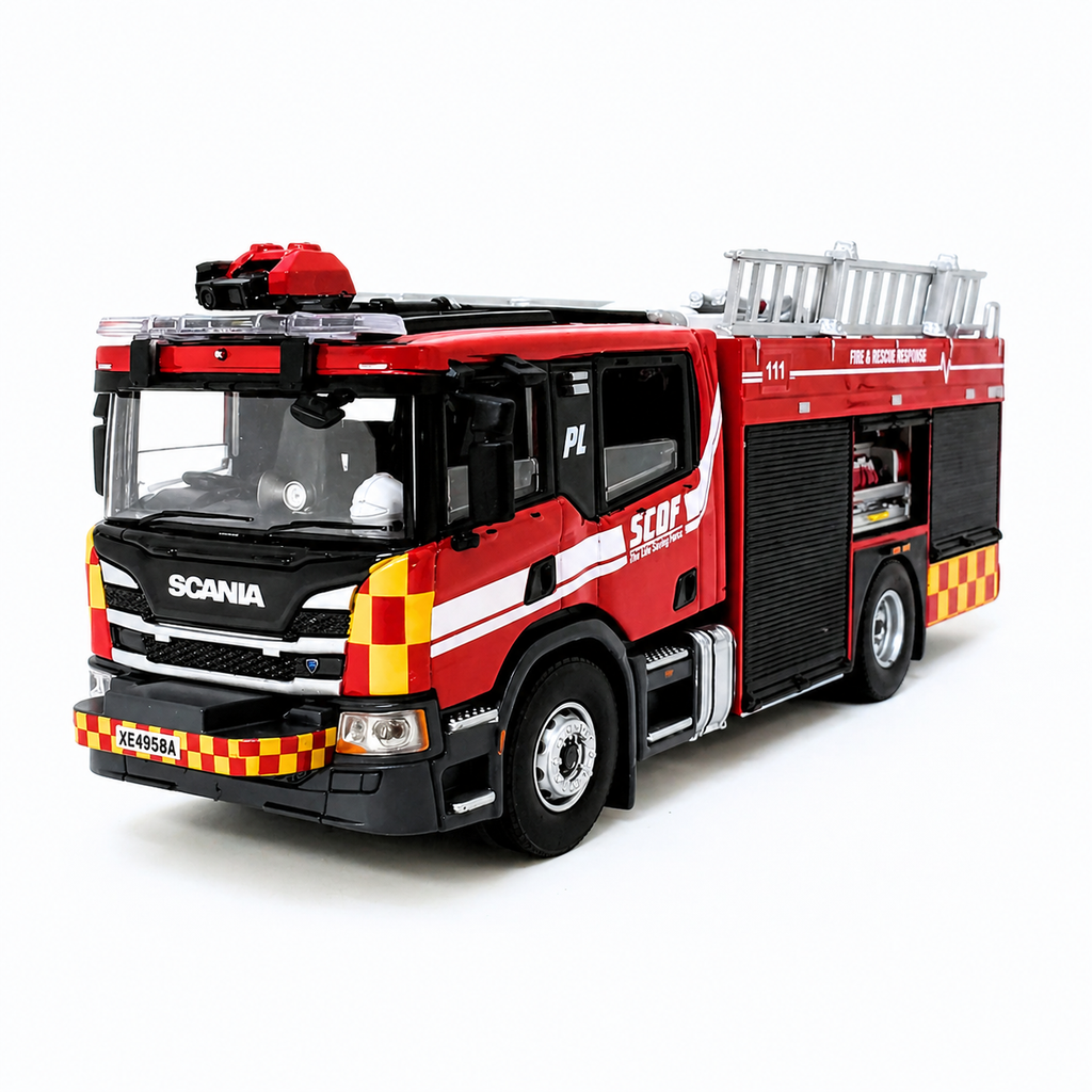 1:64 SCDF Pump Ladder (Open Compartment Display)