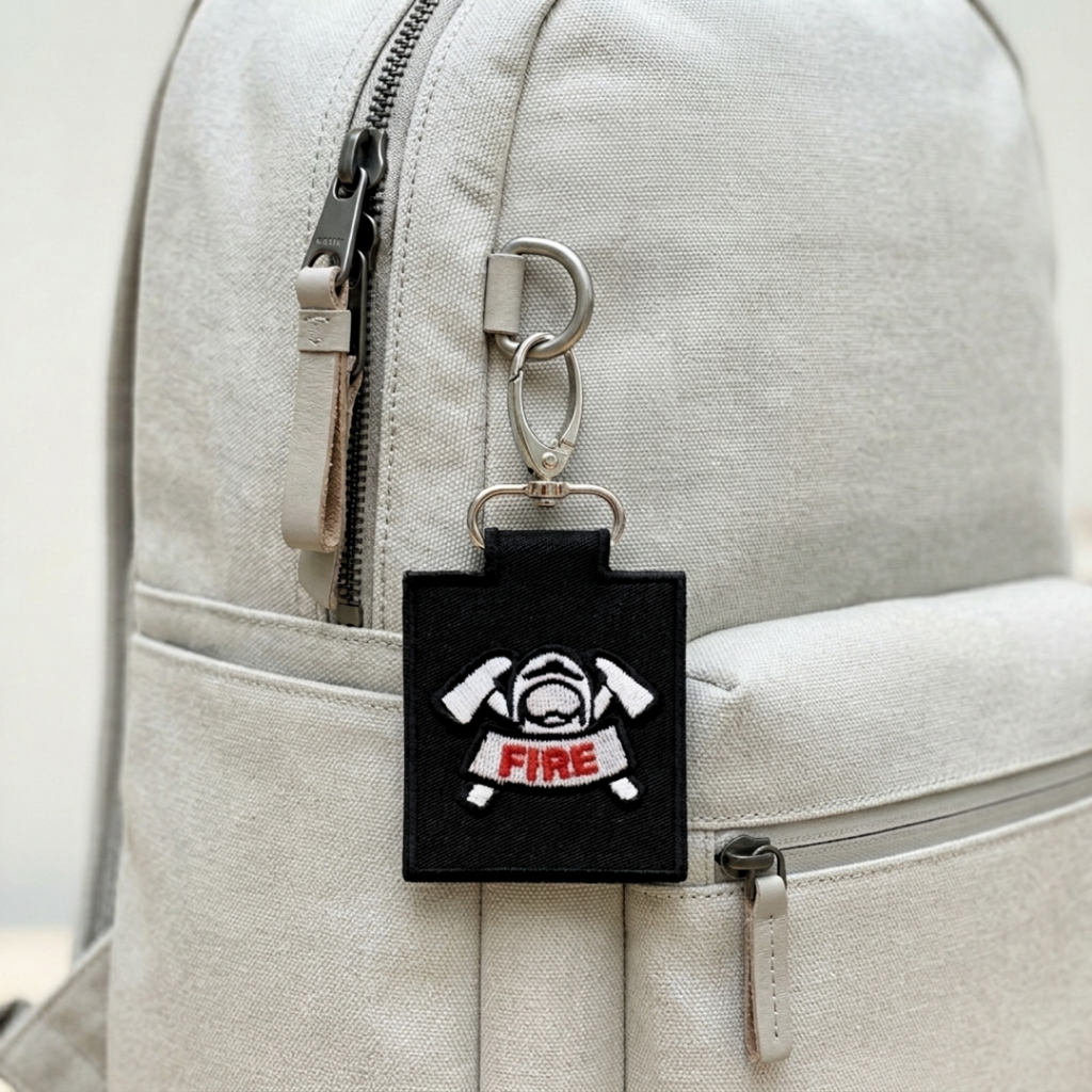 SCDF Fire Badge Keychain