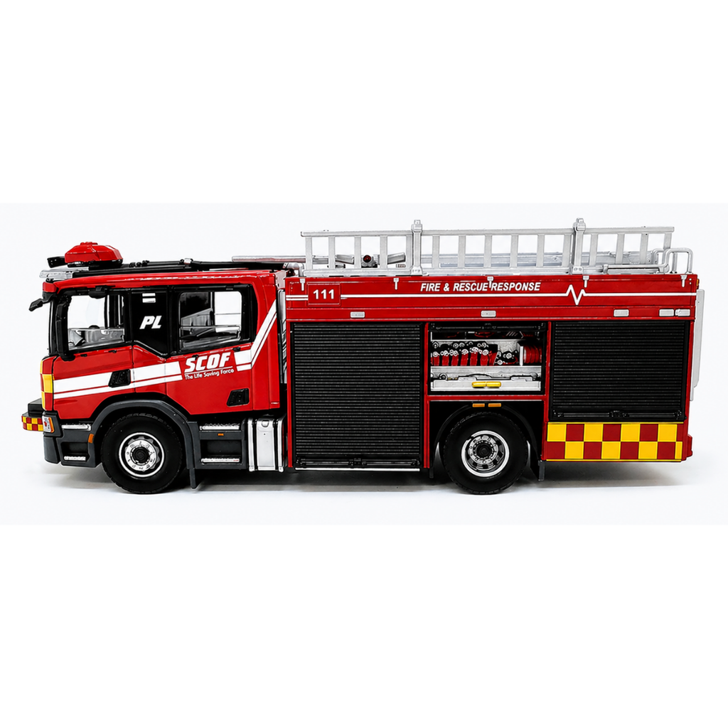 1:64 SCDF Pump Ladder (Open Compartment Display)